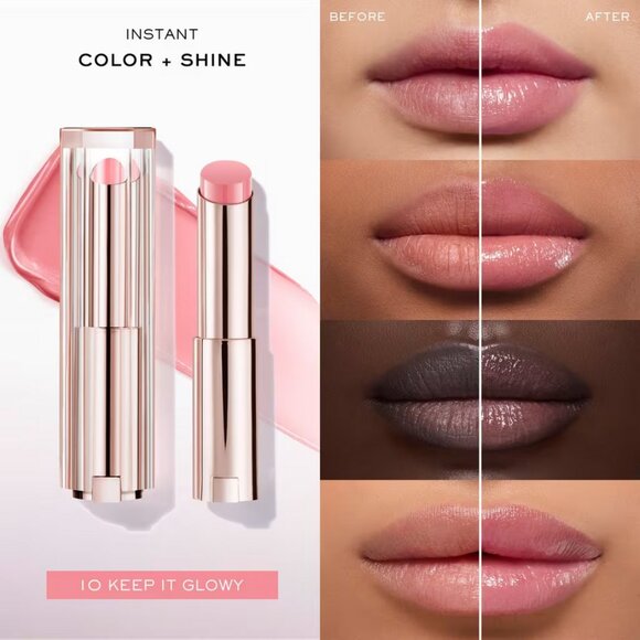 Lancôme Lip Idôle Squalane Butterglow Hydrating Lip Balm Pink New Sealed Mini Sz - Picture 14 of 16